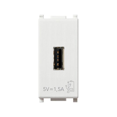 UNIDAD USB VIMAR PLANA 1 MÓDULO 1.5A