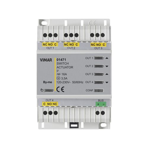 ACTUADOR VIMAR DOMÓTICO MULTIFUNCIÓN 4OUT RELÉ
