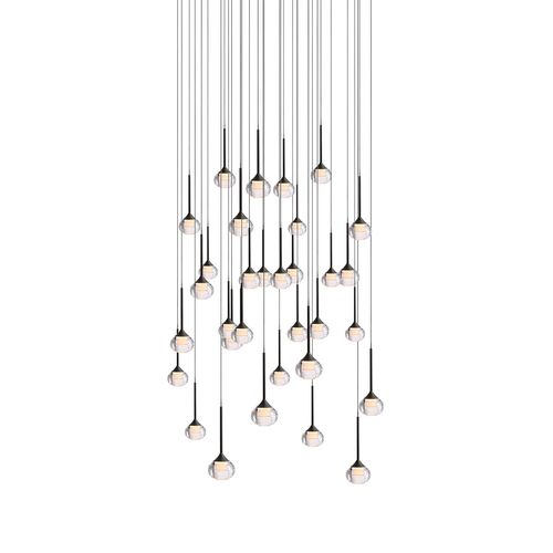 LÁMPARA COLGANTE LED STUDIO DAVIS CRYSTAL 196W LUZ CÁLIDA