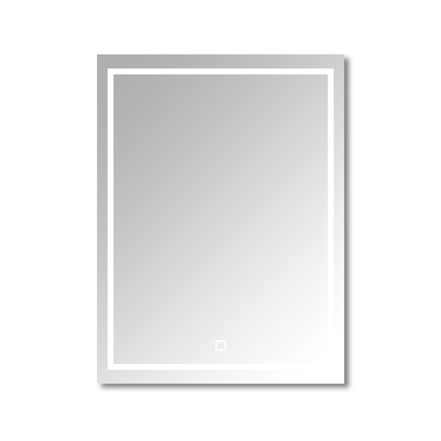 Espejo Luz Led Vertical con Botón Touch 60 x 80 Cm