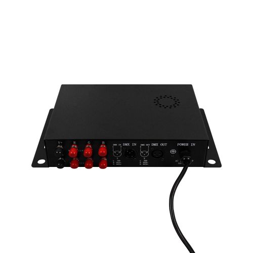 CONTROLADOR LED STUDIO RGB DMX 512 CON PUERTOS DE ENTRADA Y SALIDA