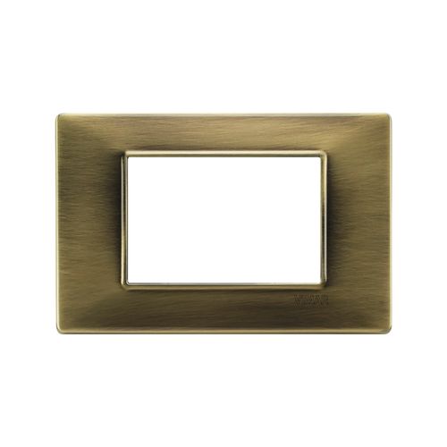 PLACA VIMAR PLANA METALLO 3 MÓDULOS