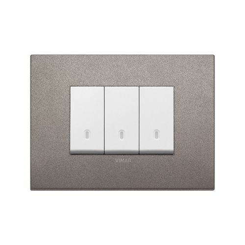 PLACA CLASSIC VIMAR ARKÉ METAL-COLOR 3 MÓDULOS