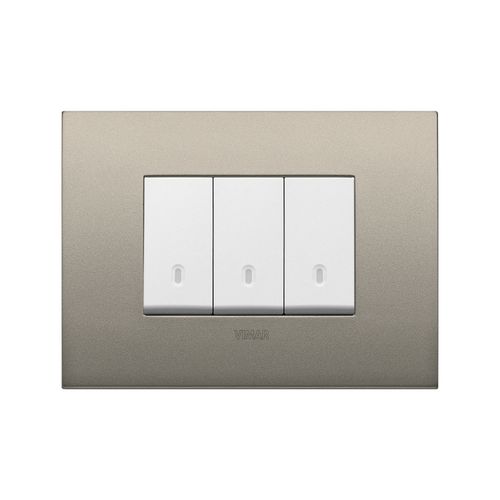 PLACA CLASSIC VIMAR ARKÉ METAL-COLOR 3 MÓDULOS