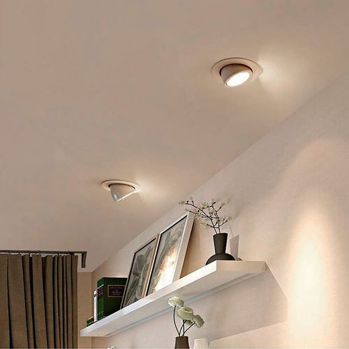EMBUTIDO CIELO LED STUDIO CODO DIRIGIBLE REDONDO 12W LUZ CÁLIDA