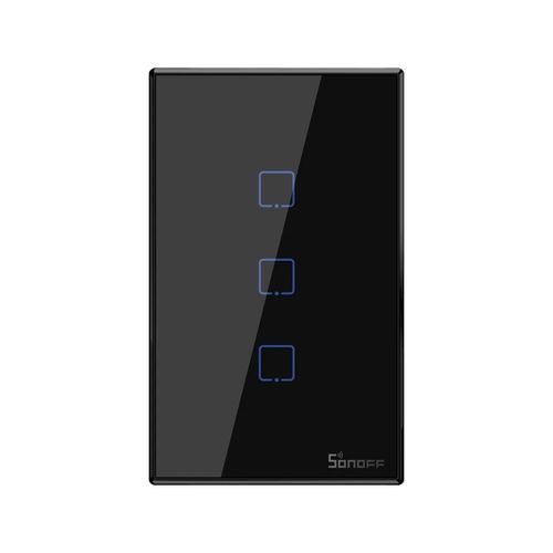 INTERRUPTOR DE PARED SONOFF DE 3 CANALES WIFI + RF
