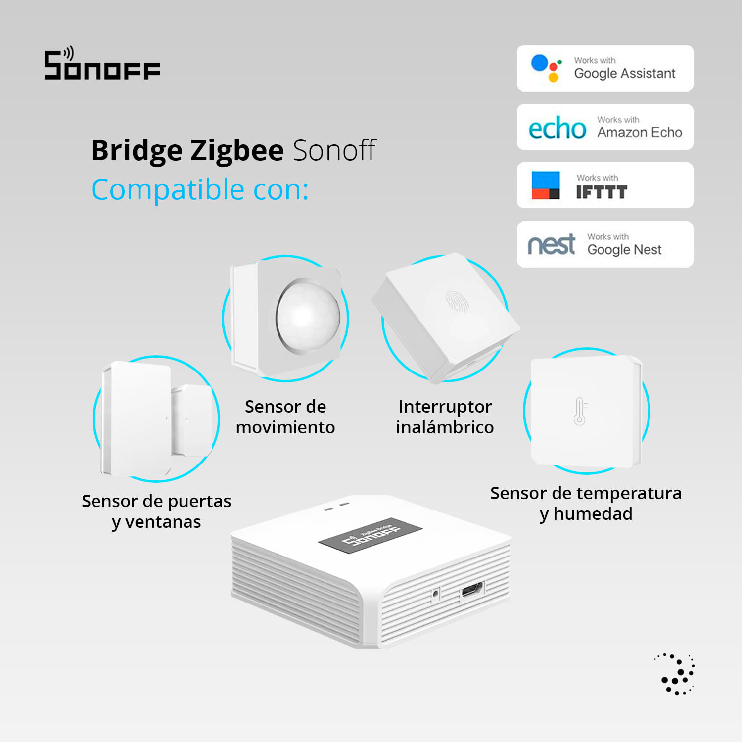 Controlador Inalámbrico Sonoff ZigBee Bridge ZB Bridge Wi-Fi - Blanco