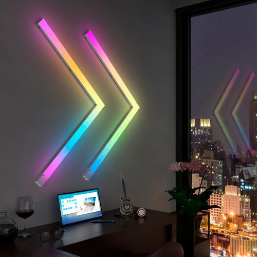 APLIQUÉ MURO LED STUDIO 6 LINEALES SMART 10W COLOR RGB 12V + CONTROL REMOTO