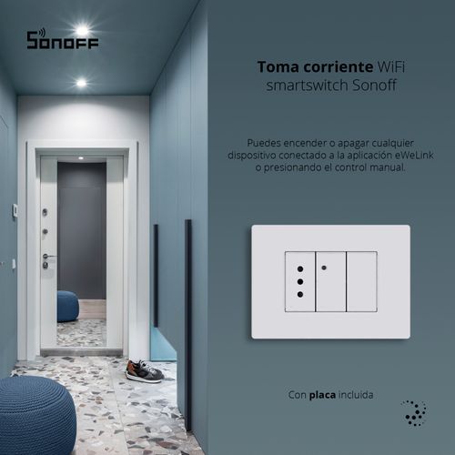 TOMA CORRIENTE SONOFF SMARTSWITCH WIFI CON PLACA
