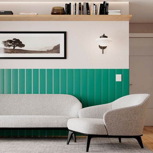 APLIQUÉ MURO BLUMENAU HELENA 9W IP54 DORADO