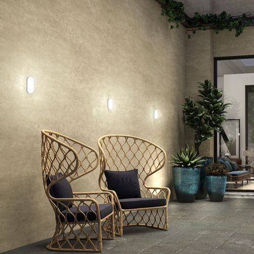 APLIQUÉ MURO BLUMENAU TORTUGA RECTANGULAR 8W LUZ CÁLIDA IP65