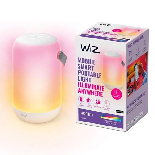 LÁMPARA MÓVIL PORTATIL WIFI RECARGABLE WIZ 13.5W RGB LUZ CÁLIDA A LUZ FRÍA