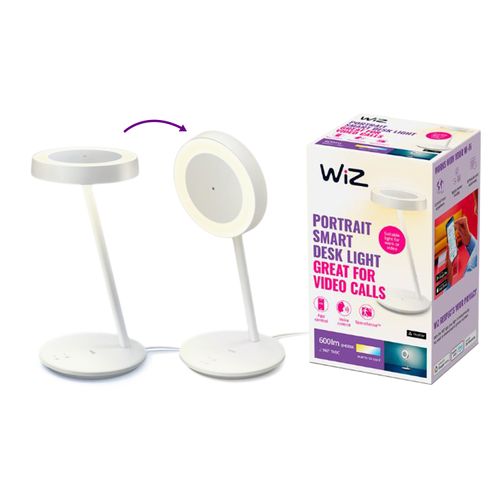 LÁMPARA DE ESCRITORIO WIZ PORTRAIT 10W LUZ CÁLIDA A LUZ FRÍA