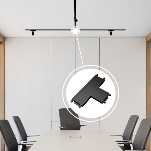 CONECTOR TIPO T LED STUDIO PARA RIEL MAGNÉTICO SLIM