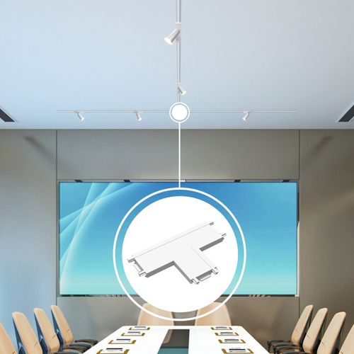 CONECTOR TIPO T LED STUDIO PARA RIEL MAGNÉTICO SLIM