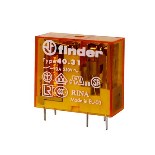 MINI RELÉ FINDER TIPO 40.31 PARA CIRCUITO IMPRESO Y ENCHUFABLE 10 A 250V