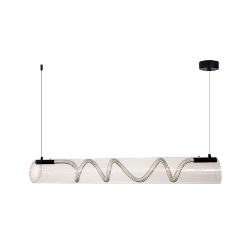 LÁMPARA COLGANTE LED STUDIO TUBO VIDRIO CURVE 1M 17W LUZ CÁLIDA IP20