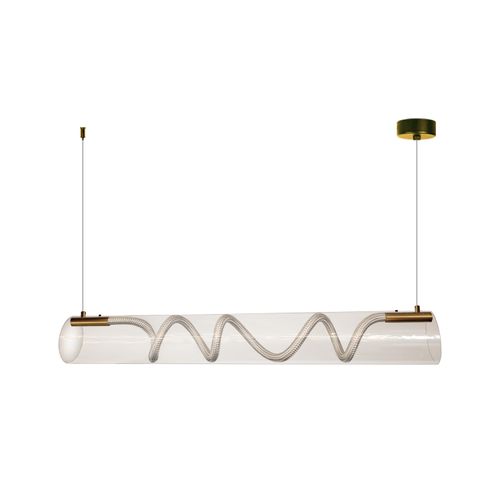 LÁMPARA COLGANTE LED STUDIO TUBO VIDRIO CURVE 1M 17W LUZ CÁLIDA IP20