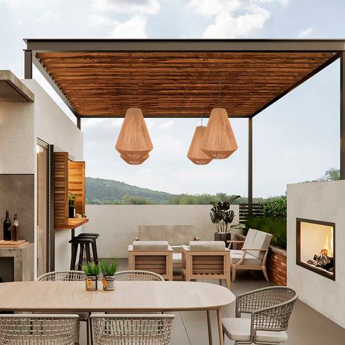 LÁMPARA COLGANTE LED STUDIO VIETNAM CUERDA PAPEL 9W