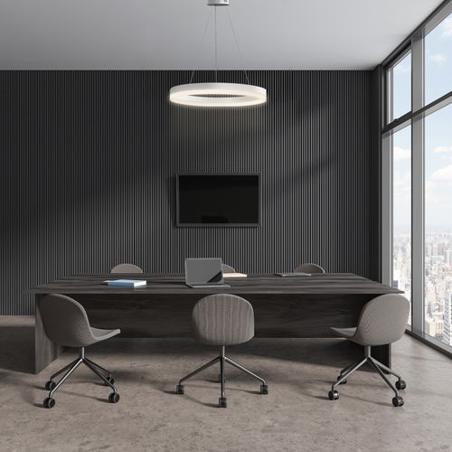 LÁMPARA COLGANTE LED STUDIO REDONDA 40W LUZ CÁLIDA ARO Ø60
