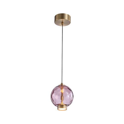 LÁMPARA COLGANTE LED STUDIO VIDRIO IRIS CHOCOLATE 4W LUZ CÁLIDA