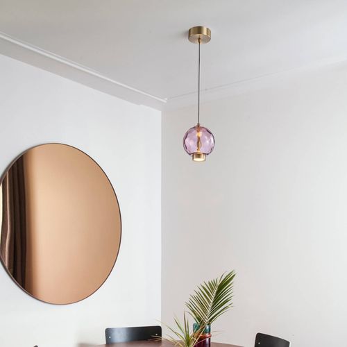 LÁMPARA COLGANTE LED STUDIO VIDRIO IRIS CHOCOLATE 4W LUZ CÁLIDA