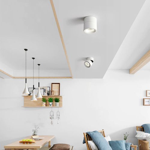 FOCO SOBREPUESTO CIELO / MURO LED STUDIO TITAN DIRIGIBLE 12W LUZ CÁLIDA
