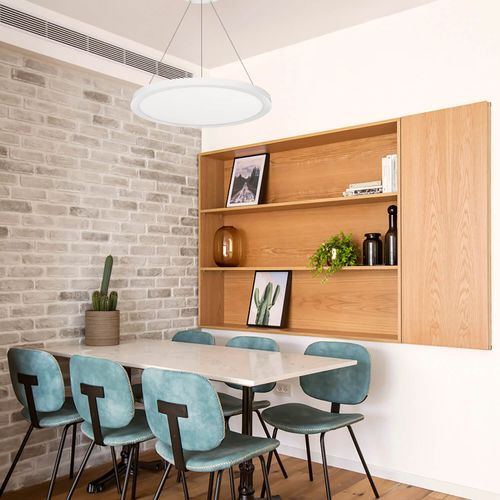 PLAFÓN COLGANTE O SOBREPUESTO LED STUDIO SLIM 30W LUZ CÁLIDA IP20 Ø40x4CM