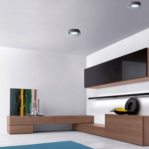 PLAFÓN LED STUDIO ALUM REDONDO 18W LUZ NEUTRA IP20 Ø22.5x3.2CM
