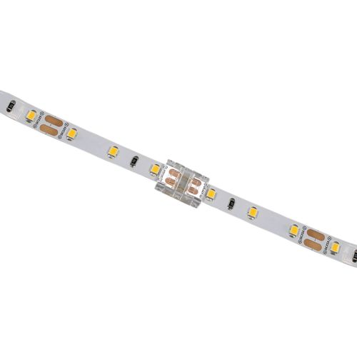 CONECTOR REMOVIBLE RECTO LED STUDIO TIPO CLIP PARA CINTA CONTINUA TRANSPARENTE 10MM