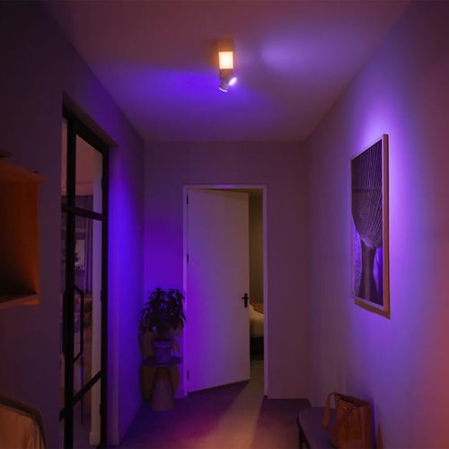 PLAFÓN PHILIPS HUE CENTRIS DE DOS FOCOS 4.2W RGB H12.8 8.5x40.8 CM