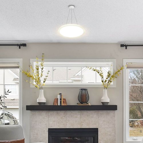 PLAFÓN COLGANTE LED STUDIO REDONDO 40W LUZ CÁLIDA A FRÍA (CCT) Ø50x2.5CM