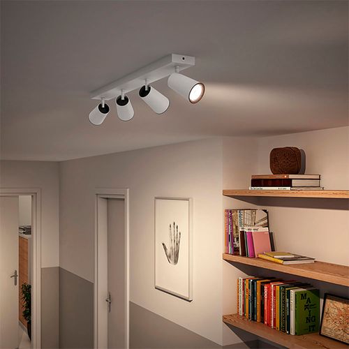 FOCO SOBREPUESTO CIELO / MURO PHILIPS PAISLEY CUÁDRUPLE DIRIGIBLE (SIN AMPOLLETA GU10)