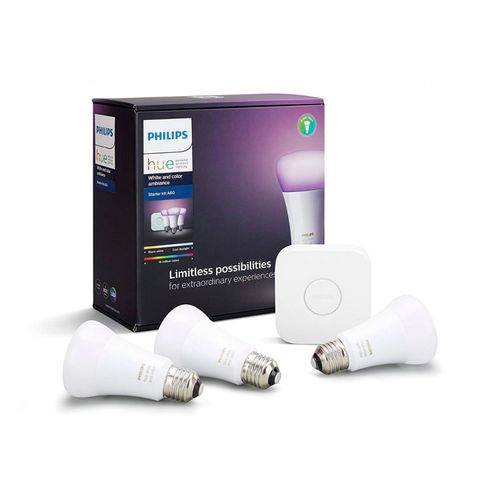 KIT AMPOLLETAS PHILIPS HUE 9W E27 RGB + BRIDGE