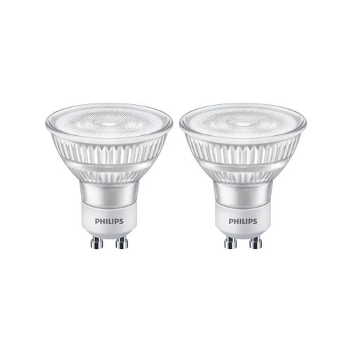 KIT 2 AMPOLLETAS GU10 PHILIPS DICROICA LED ESSENTIAL 4W LUZ FRÍA