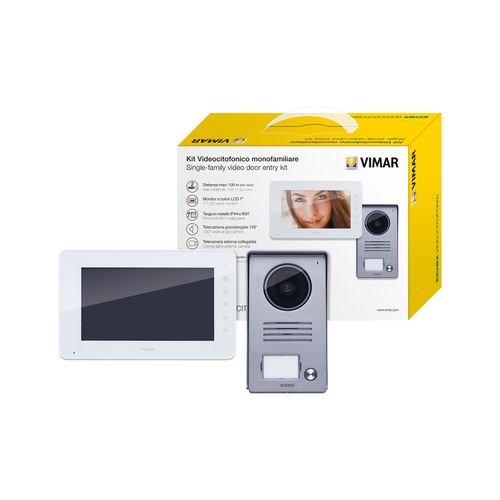 KIT VIDEOCITÓFONO VIMAR ELVOX FAMILIA MULTICLAVIJA 7 PULGADAS IP44