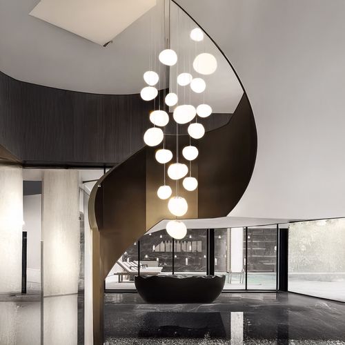 LÁMÁRA COLGANTE LED STUDIO ORBITS 19 LUCES 60.8W LUZ CÁLIDA