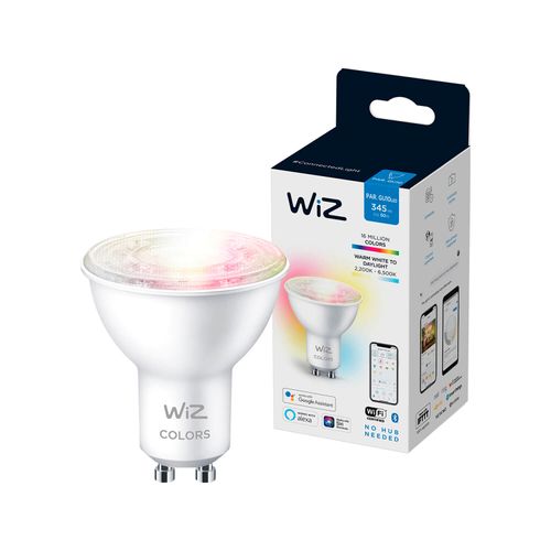 AMPOLLETA GU10 WIZ INTELIGENTE 4.9W LUZ CÁLIDA A FRÍA Y RGB