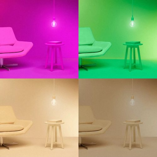 AMPOLLETA INTELIGENTE E27 PHILIPS WIZ WIFI FILAMENTO G95 60W RGB