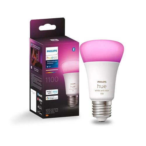 AMPOLLETA INTELIGENTE PHILIPS HUE E27 9W A60 RGB LUZ CÁLIDA A LUZ FRÍA