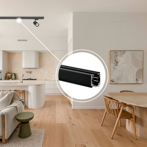 RIEL SOBREPUESTO LED STUDIO ENERGIZADO TRIFÁSICO 1 METROS