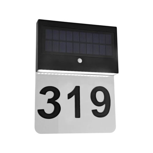 APLIQUÉ MURO LED STUDIO CON NÚMEROS Y LETRAS Y SENSOR 8M MAX SWITCH ON/OFF 2W IP54