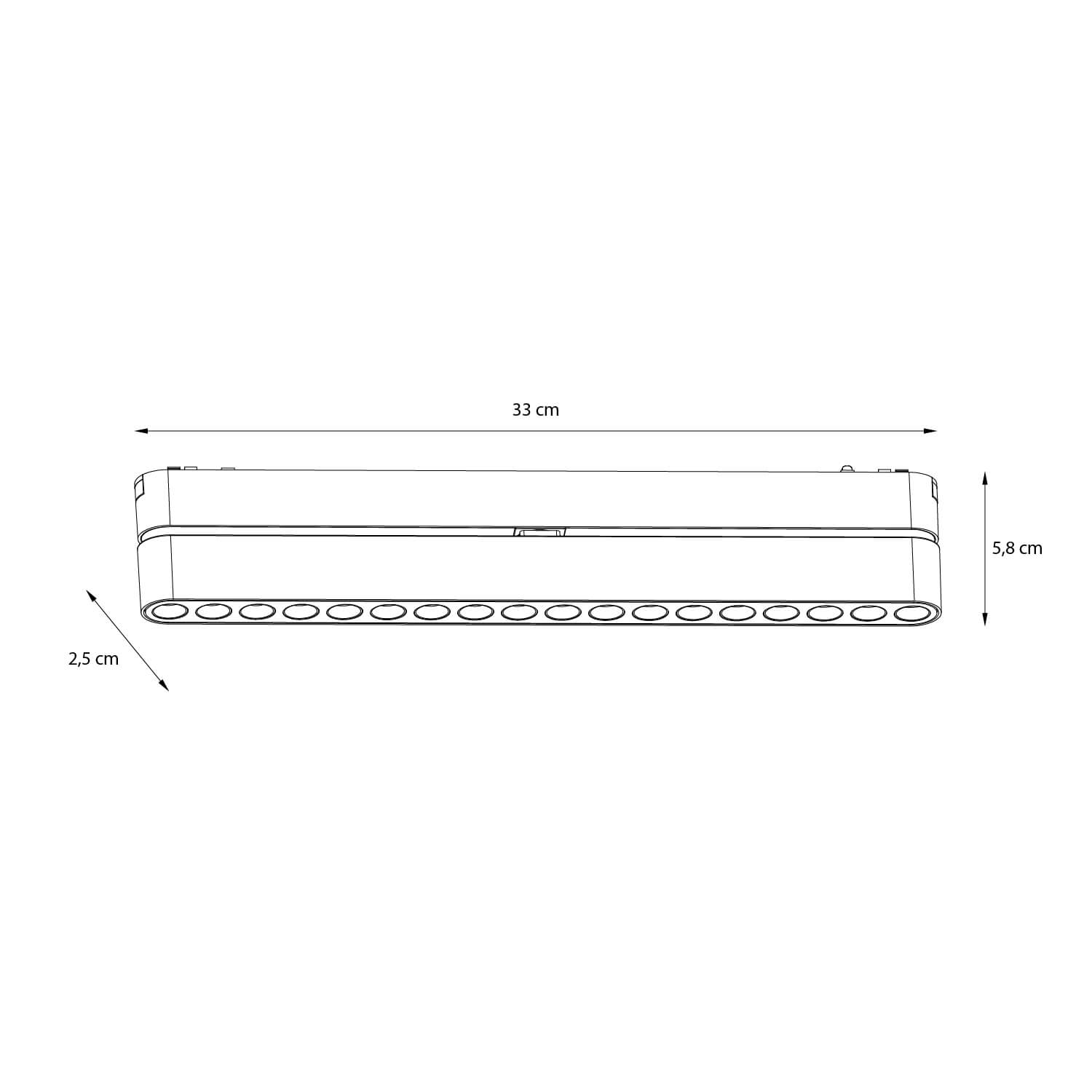 Foco Riel Lineal Magnético Dirigible 16W | Luz Cálida - LED Studio