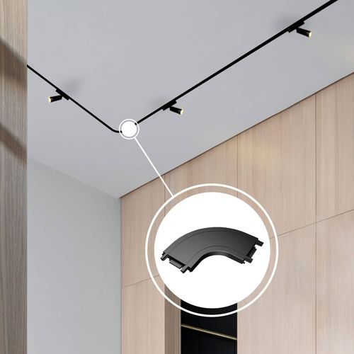 CONECTOR TIPO L CURVO LED STUDIO PARA RIEL MAGNÉTICO SLIM