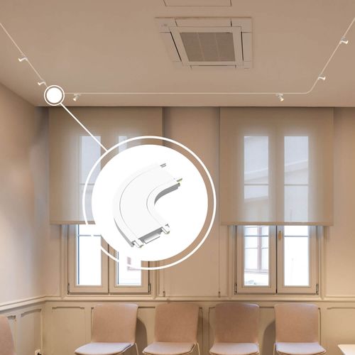 CONECTOR TIPO L CURVO LED STUDIO PARA RIEL MAGNÉTICO SLIM