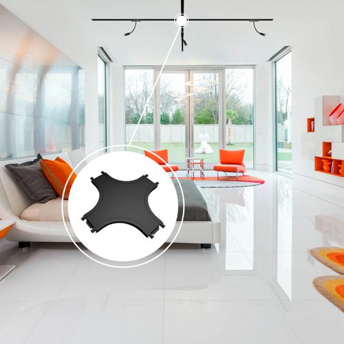 CONECTOR TIPO X CURVO LED STUDIO PARA RIEL MAGNÉTICO SLIM