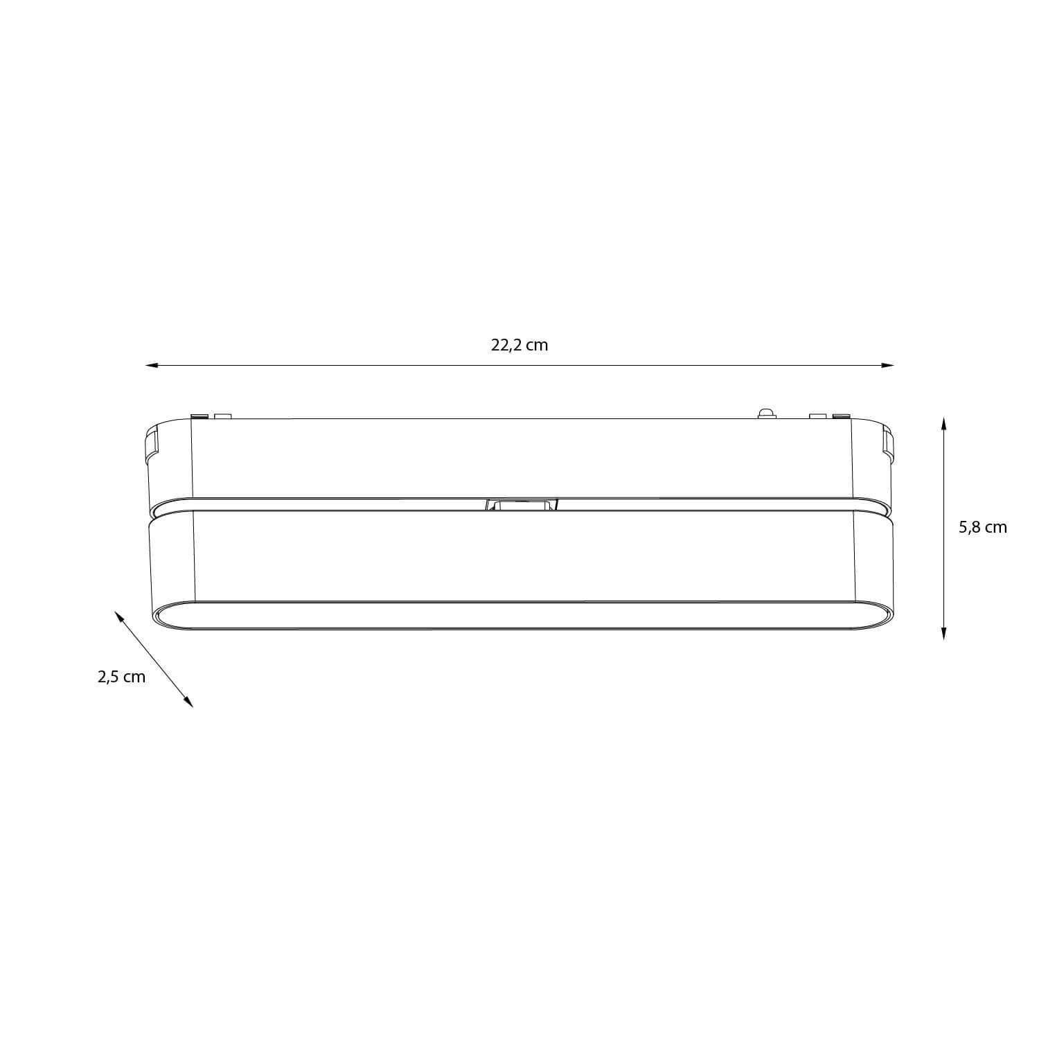 Foco riel magnético lineal dirigible 12W cálida · Led Studio - LED Studio