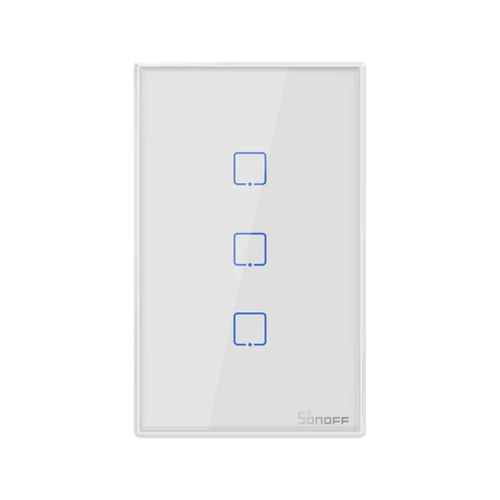 INTERRUPTOR DE PARED SONOFF DE 3 CANALES WIFI + RF
