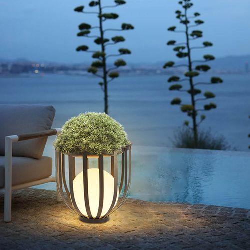 LÁMPARA DE PIE LED STUDIO BOLS SOLAR 8W LUZ CÁLIDA IP65
