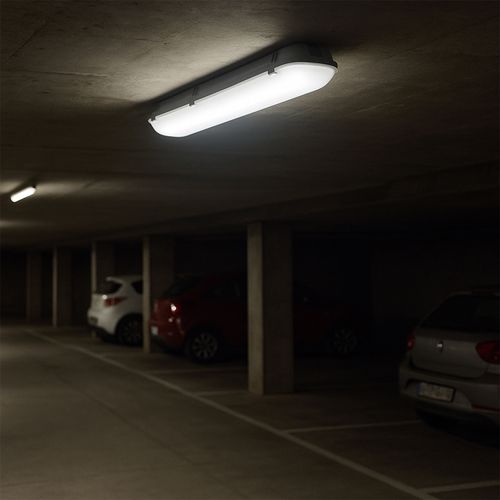 ESTANCO LED STUDIO SLIM EMPAVONADO 18W LUZ NEUTRA IP65 H8 10x60 CM